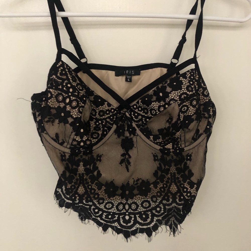 Lace bralette crop top